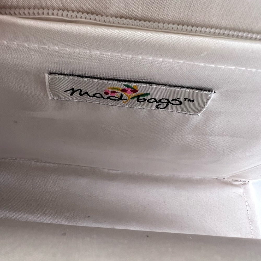 Vintage Mad Bags sea shell π and mother of pearl sewn squares shoulder purse. - Picture 11 of 17